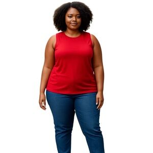 Karen Scott Pink Sleeveless Fitted Tank Top